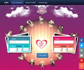 Mylovecal.com(Love Calculator) Screenshot