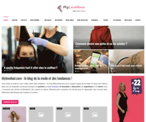 Mylovehair.com(Le blog de la mode et des tendances) Screenshot