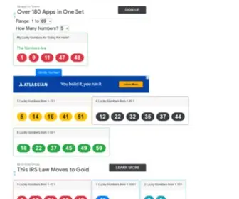 Myluckynumber.net(What are My Lucky Numbers Today) Screenshot