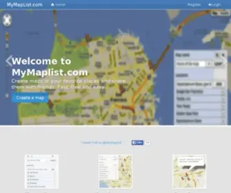 Mymaplist.com(MyMaplist) Screenshot