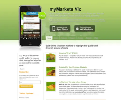 Mymarketsvic.com.au(Markets around Victoria ) Screenshot
