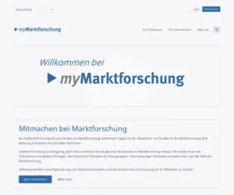 Mymarktforschung.de(Mitmachen bei Marktforschung und Geld verdienen. Bei uns können Sie an Marktforschung teilnehmen) Screenshot