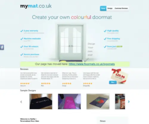 Mymat.co.uk(Custom and Personalised Door Mats UK) Screenshot