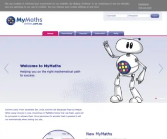 Mymathsonline.com.au(MyMaths is an interactive online teaching and homework subscription website for schools) Screenshot