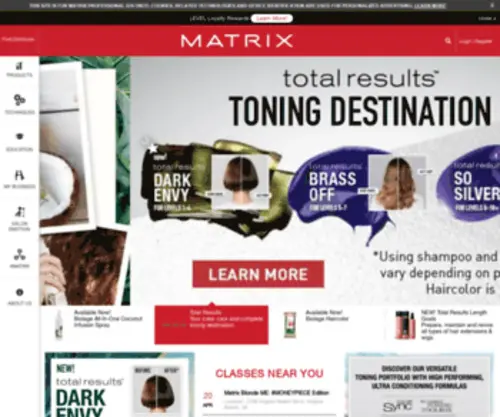 Mymatrixfamily.com(Professional Hair Care) Screenshot