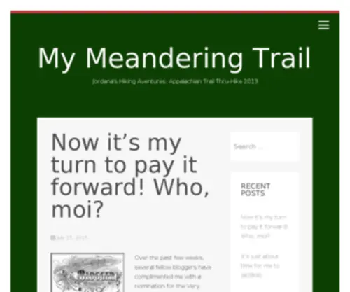 Mymeanderingtrail.com(My Meandering Trail) Screenshot