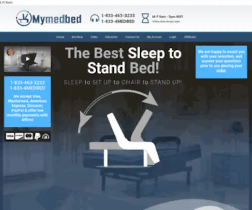 Mymedbed.com(The Best Bed For Seniors) Screenshot