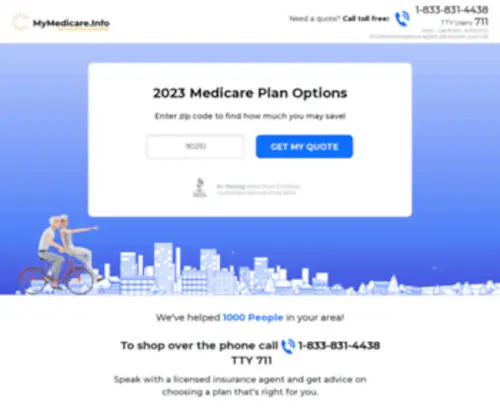Mymedicare.info(Compare Medigap Insurance Plans Online) Screenshot