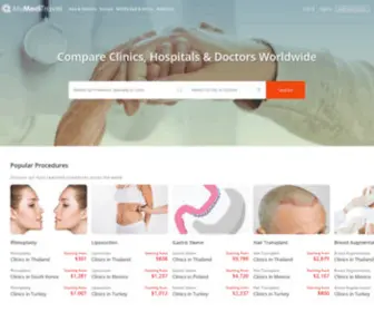 Mymeditravel.com(Search, Compare & Book Medical Worldwide) Screenshot