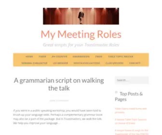 Mymeetingroles.com(Great scripts for your Toastmaster Roles) Screenshot