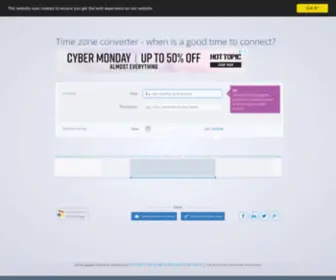 Mymeetingtime.com(Super simple time zone converter) Screenshot