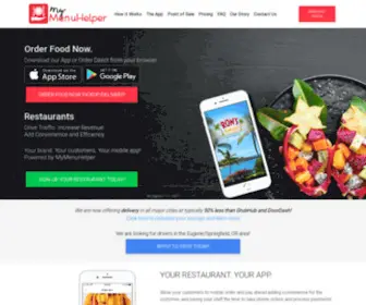 Mymenuhelper.com(MyMenuHelper) Screenshot