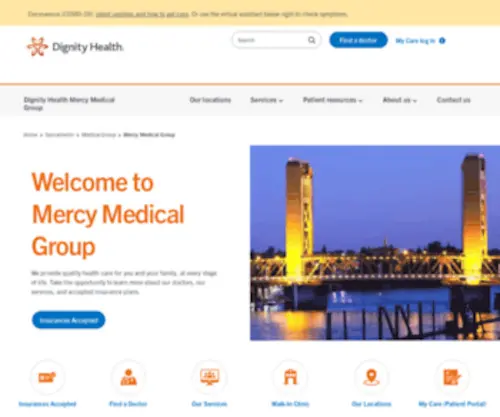 Mymercymedicalgroup.org(Mercy Medical Group) Screenshot