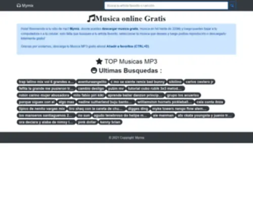 Mymix.link(Descargar Musica MP3 Gratis en movil o PC) Screenshot