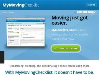 Mymovingchecklist.net(My Moving Checklist byPACK) Screenshot