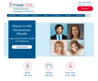 MYmsaa.org(Learn how the Multiple Sclerosis Association of America (MSAA)) Screenshot