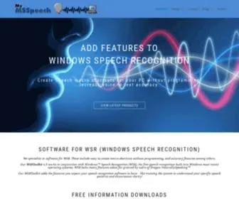 MYMSspeech.com(WSRToolkit for Windows Speech Recognition) Screenshot