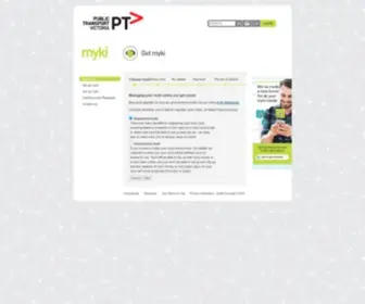 MYMyki.com.au(Get myki) Screenshot