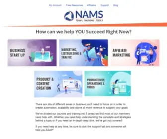 Mynams.com(Coaching & Online Business Courses For Entrepreneurs) Screenshot