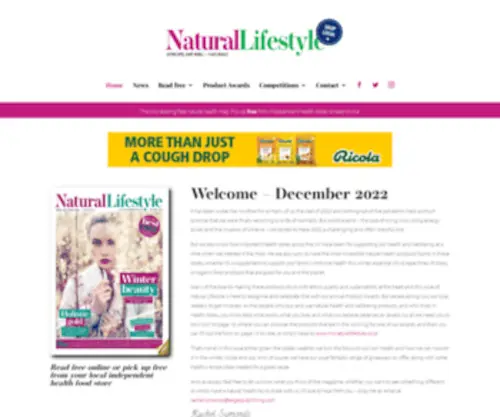 Mynaturallifestyle.co.uk(Natural Lifestyle magazine) Screenshot