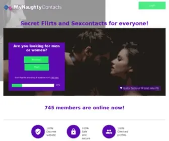 Mynaughtycontacts.com(Excitement, fun, seduction) Screenshot