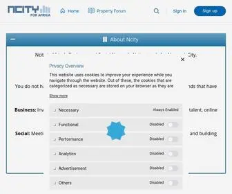 MYncity.com(The Business and Social Network for Africa) Screenshot