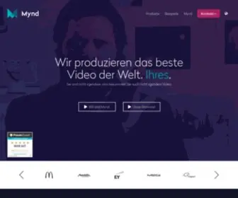 MYND.com(We produce creative business videos and engaging e) Screenshot