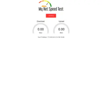 Mynetspeedtest.com(Accurate and Fast Internet Speed Test Online Meter) Screenshot