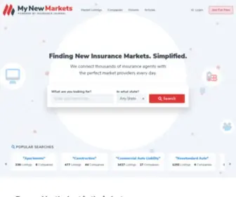 Mynewmarkets.com(Insurance Markets Directory and Search Engine) Screenshot