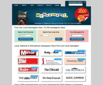 Mynewsagent.co.uk(Newsagents online) Screenshot