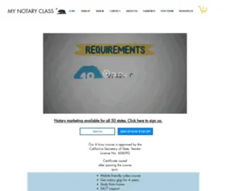 Mynotaryclass.com(Notary Classes Chula Vista California) Screenshot