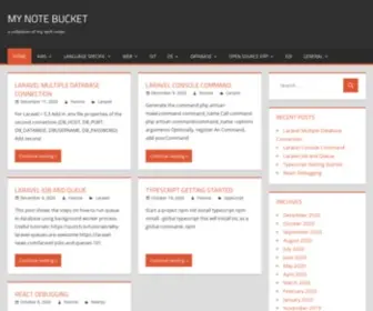 Mynotebucket.com(A collection of my tech notes) Screenshot