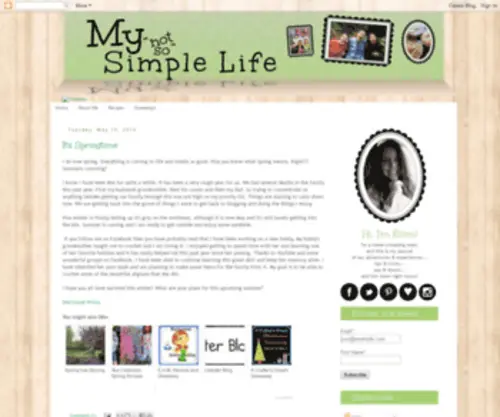 Mynotsosimplelife.com(My "not so" Simple Life) Screenshot