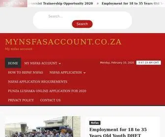 MYNsfasaccount.co.za(My nsfas account) Screenshot
