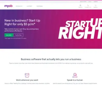 Myob.co.nz(Business Software & Payroll Solutions) Screenshot