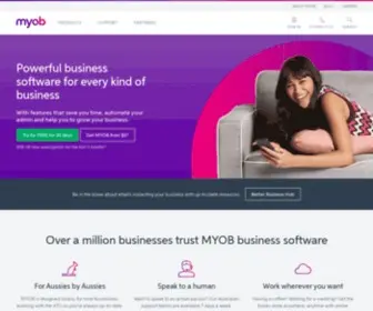 Myob.com.au(Business software) Screenshot