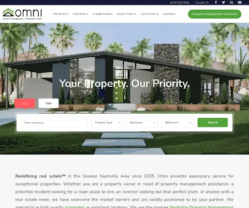 Myomnirealty.com(Nashville Residential Property Management) Screenshot