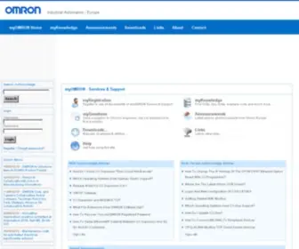 Myomron.com(Myomron provides online service and support for omron customers) Screenshot