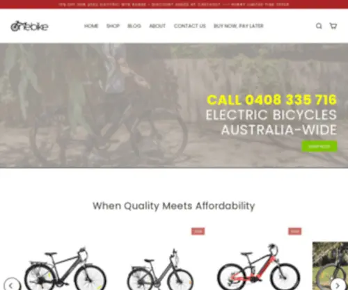 Myonebike.com.au(Electric Bike Shop) Screenshot