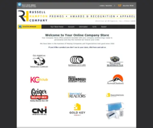 Myonlinecompanystore.com(RUSSELL-HAMPTON CO) Screenshot