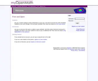 Myopenmath.com(Myopenmath) Screenshot