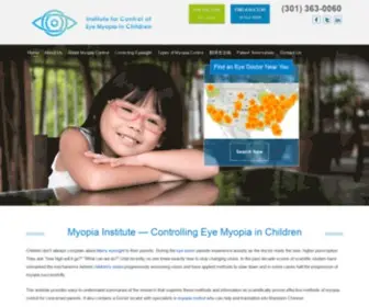 Myopiainstitute.com(Orthokeratology) Screenshot
