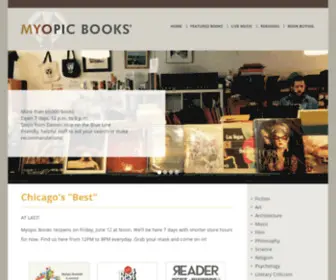 Myopicbooks.com(Chicago's Best Used Book Store) Screenshot