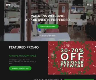 Myopticshades.com(NYC's #1 Optical) Screenshot