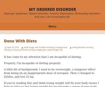 Myordereddisorder.com(My Ordered Disorder) Screenshot