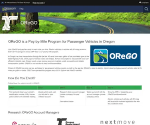 Myorego.org(Oregon Department of Transportation) Screenshot
