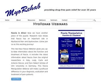 Myorehab.com(Myofasical Trigger Point Therapy & Education) Screenshot