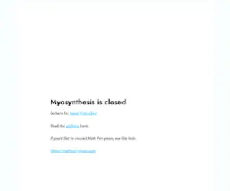 Myosynthesis.com(Myosynthesis) Screenshot