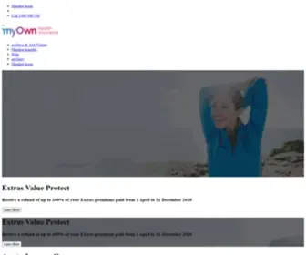 Myown.com.au(Health Insurance) Screenshot