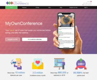 Myownconference.net(Webinar platform) Screenshot